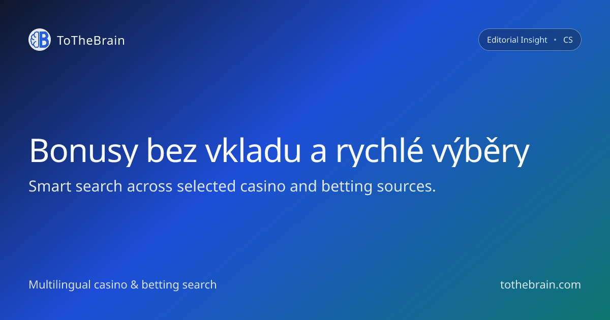 Bonusy bez vkladu a rychlost výběru: co od kasin čekat