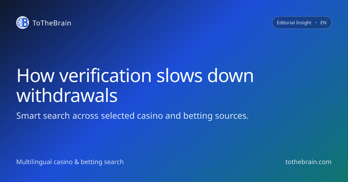 Why withdrawal checks slow down payouts at online platforms