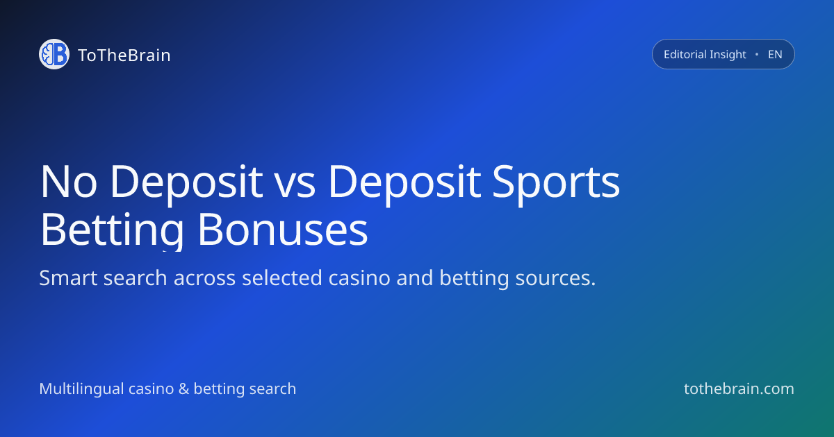 How no deposit bonuses differ from deposit bonuses in sports betting