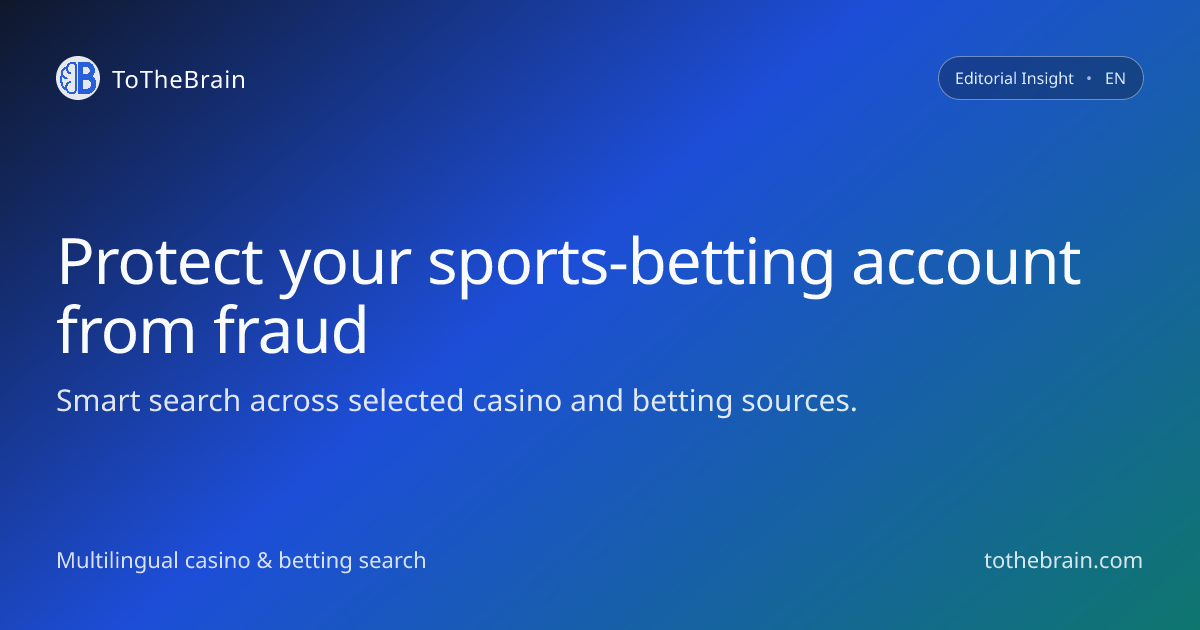 How sports bettors keep accounts safe from fraud and phishing